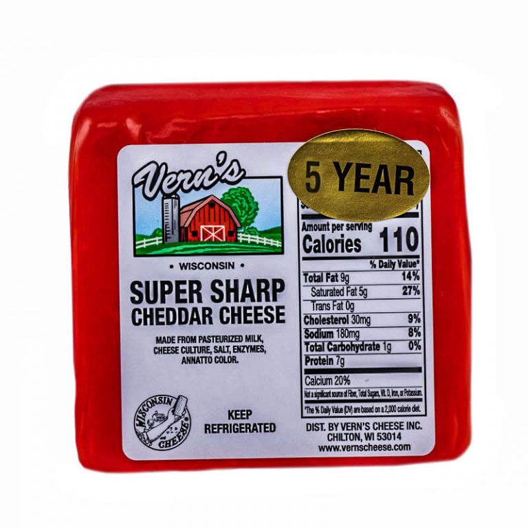 5 Year Aged Cheddar Cheese Vern's Cheese Wisconsin