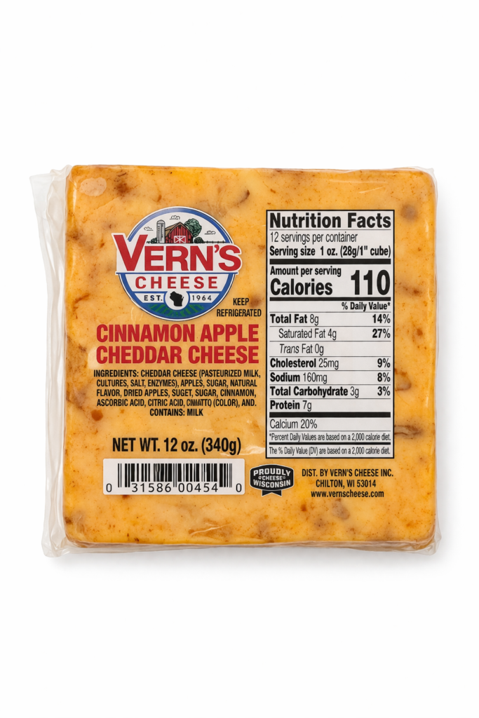 Vern's Apple Harvest Cheddar Cheese 12oz