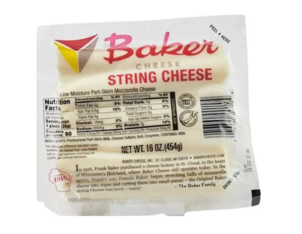 Baker's Prepackaged String Cheese 1lb