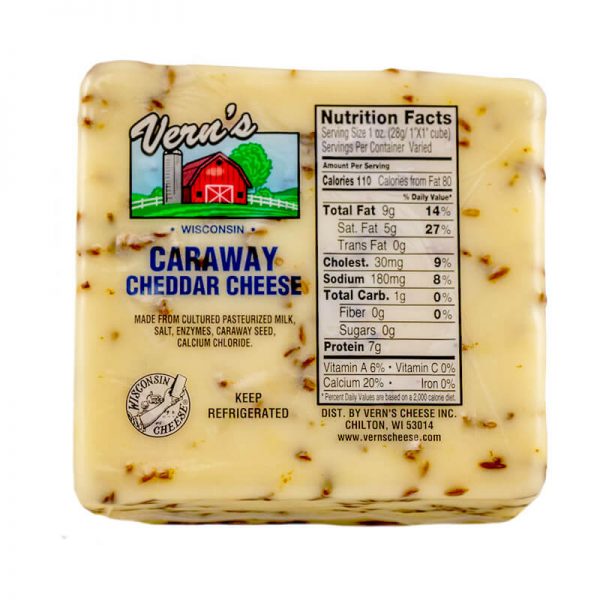 Vern's Caraway Cheddar Cheese 1lb