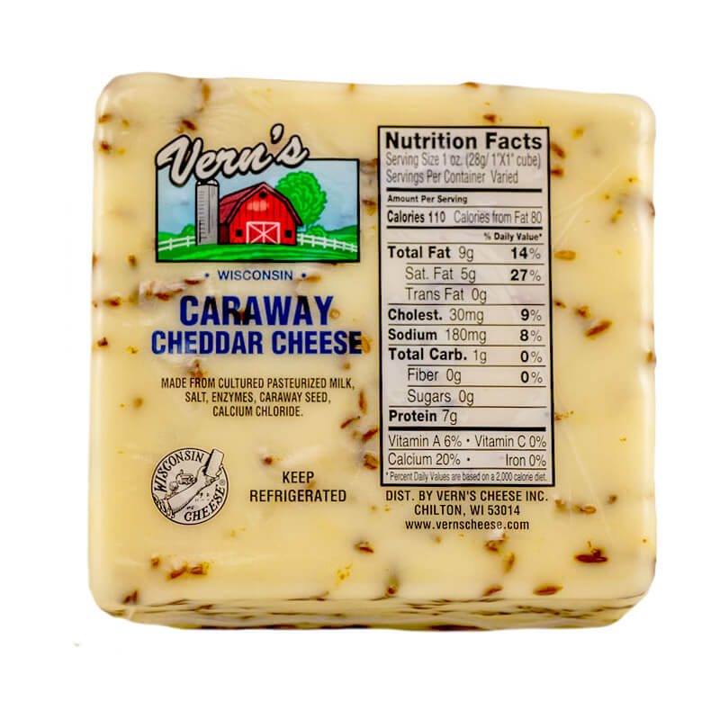 Vern's Caraway Cheddar Cheese 1lb