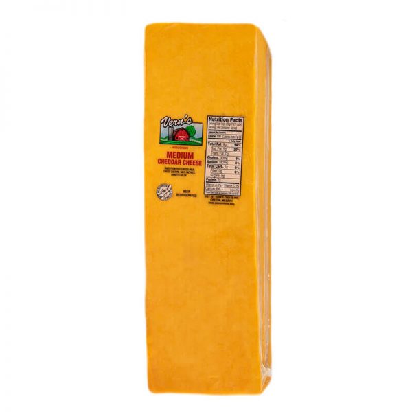 Vern's Medium Cheddar Cheese 5lb Brick
