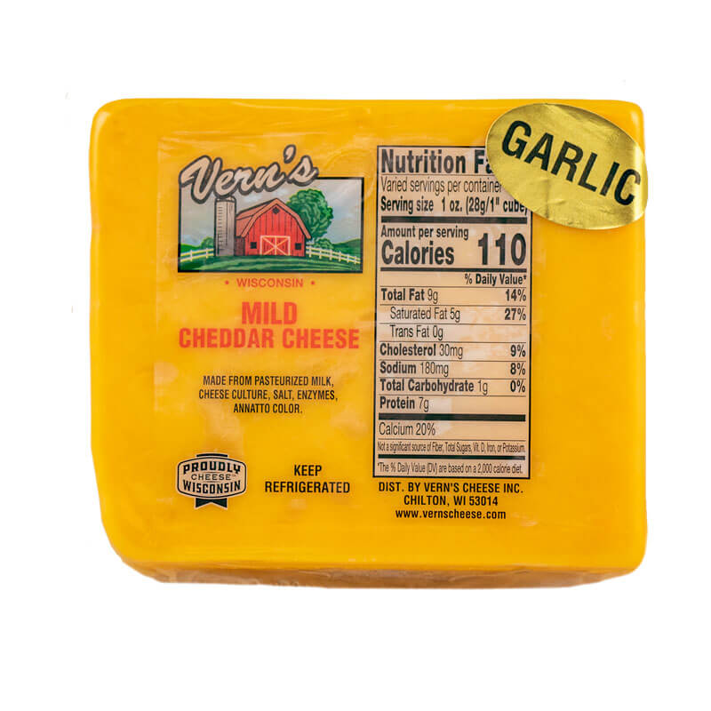 Vern's Cheddar Cheese with Garlic 1lb