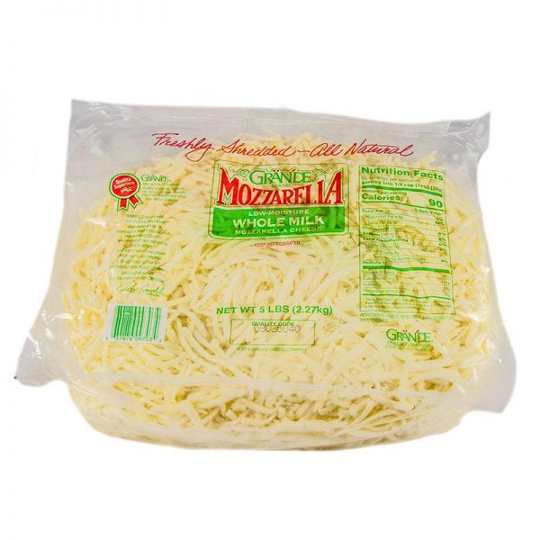 Grande Shredded Whole Milk Mozzarella Cheese 5lb