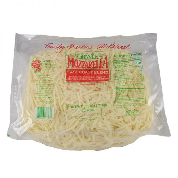Grande Shredded East Coast Mozzarella Cheese Blend 5lb