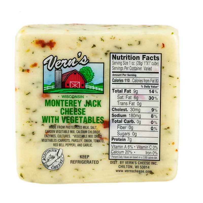 Vern's Vegetable Jack Cheese 1lb
