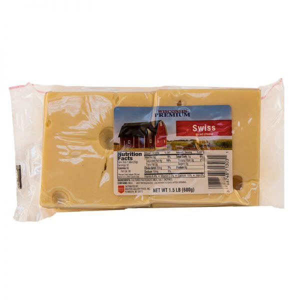 Vern's Sliced Swiss Cheese 1.5lb