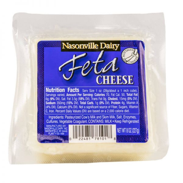 Nasonville Feta Cheese Chunk 8oz