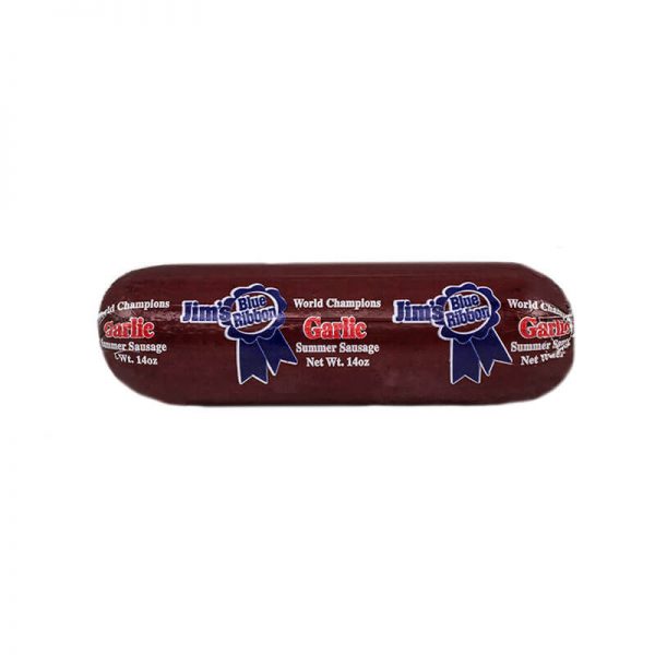 jim's blue ribbon garlic summer sausage