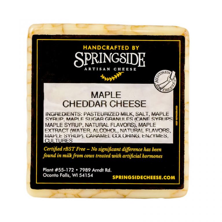 Springside Maple Cheddar Cheese Vern's Cheese Wisconsin