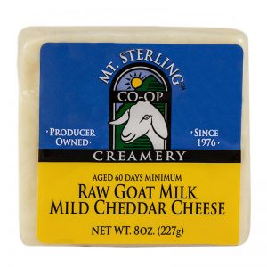 mt. sterling mild raw milk goat cheddar cheese