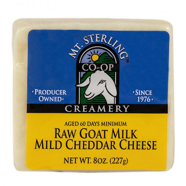 mt. sterling mild raw milk goat cheddar cheese