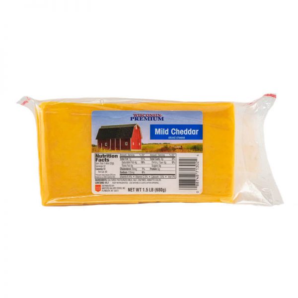 Vern's Sliced Mild Cheddar Cheese 1.5lb