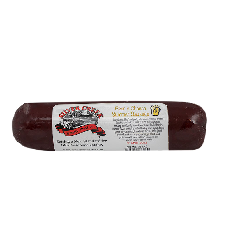 Silver Creek Specialty Meats Beer & Cheese Summer Sausage 14oz