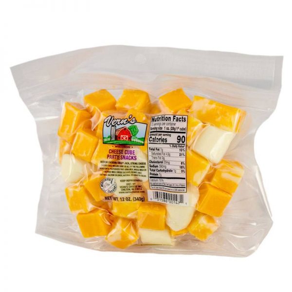 Vern's 12oz Cubed Cheese Party Snack Pkg 12oz