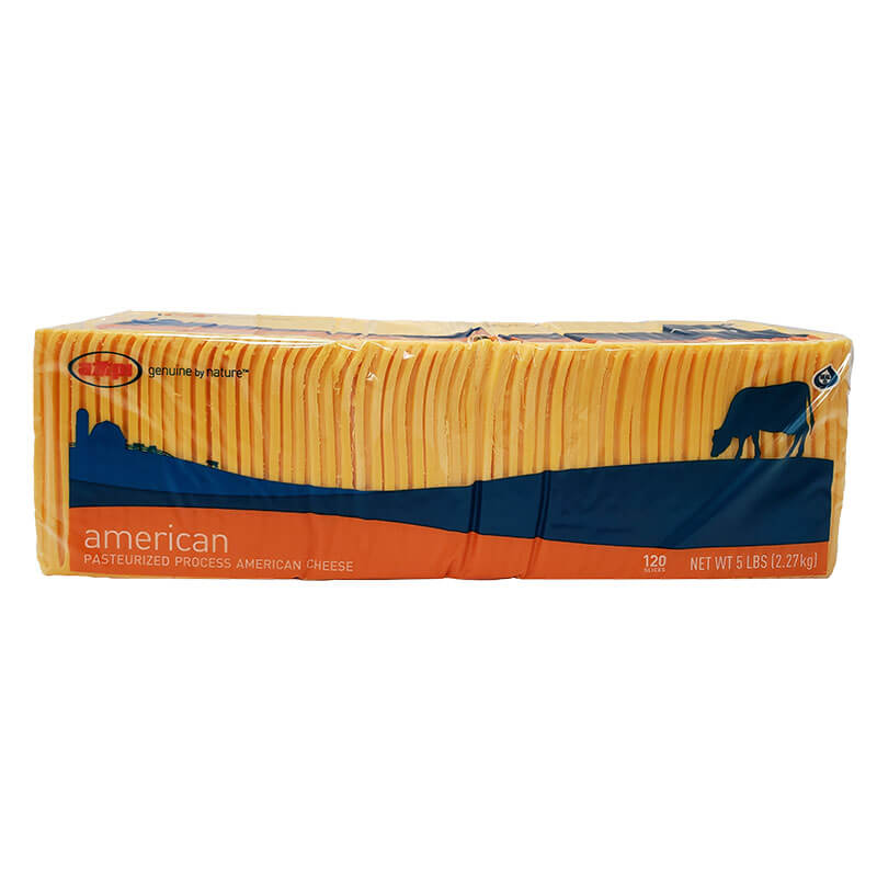 AMPI sliced American cheese 5 lb