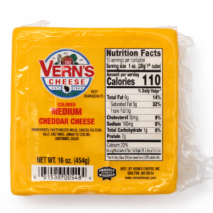 Vern's Medium Cheddar Cheese 1lb