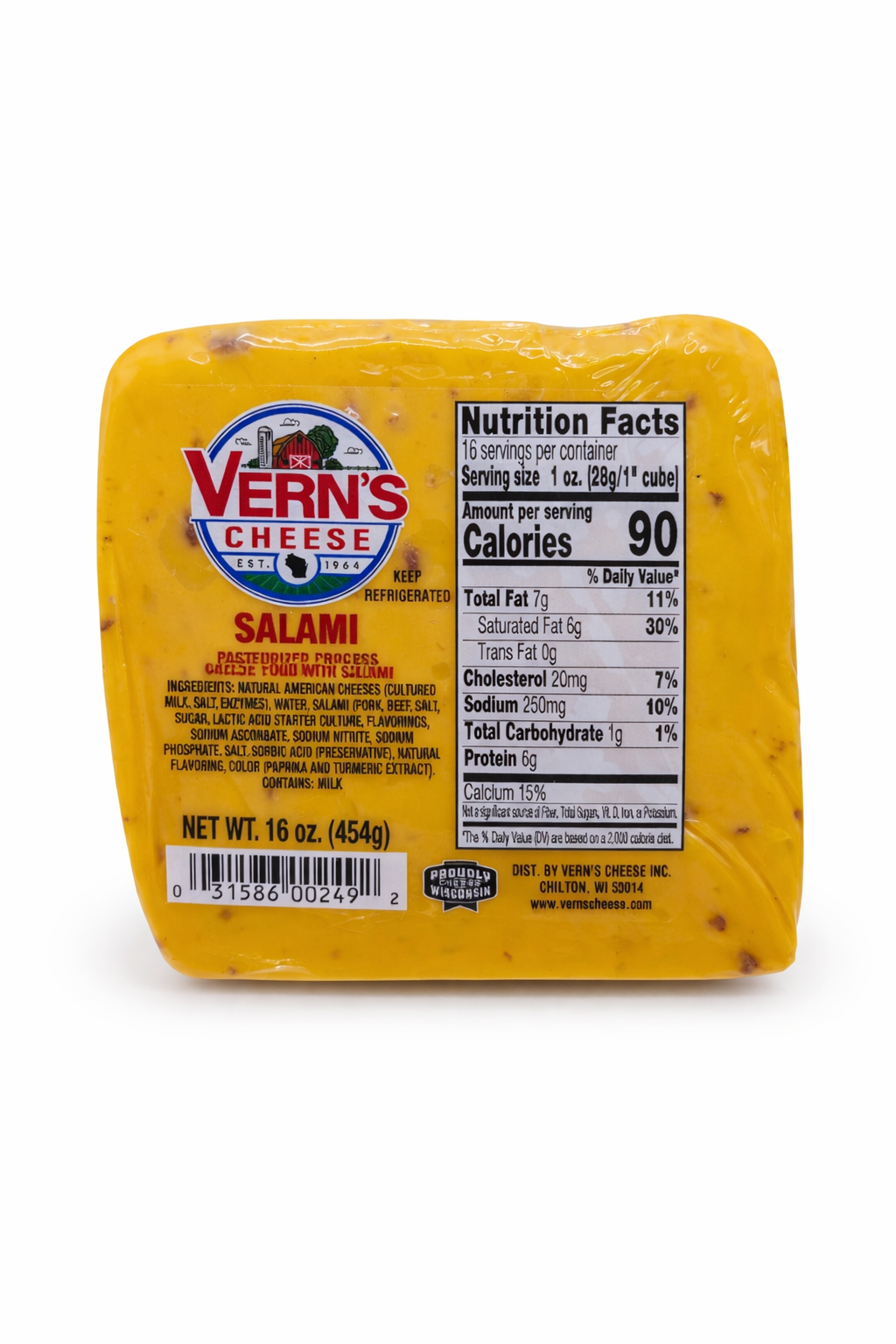 Vern's Salami Cheese 1lb