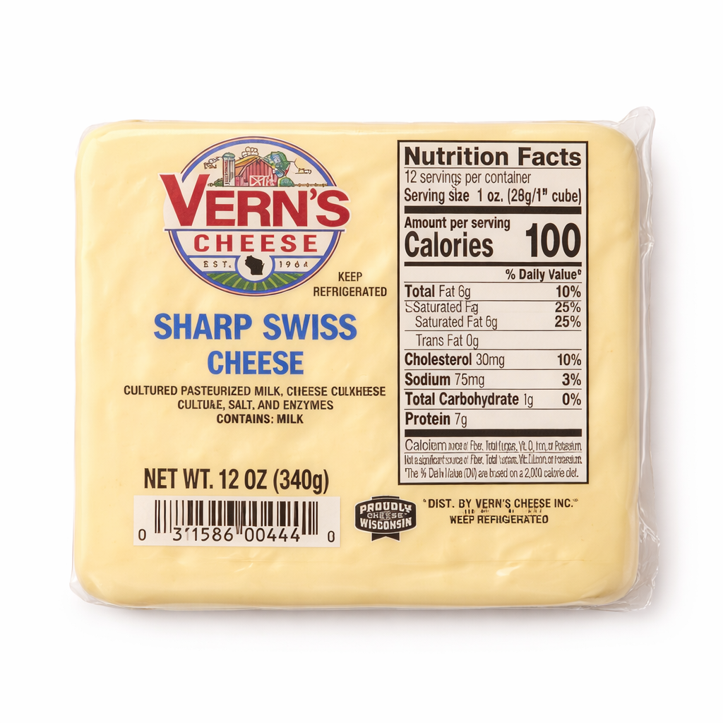 Vern's Sharp Swiss Cheese 12oz