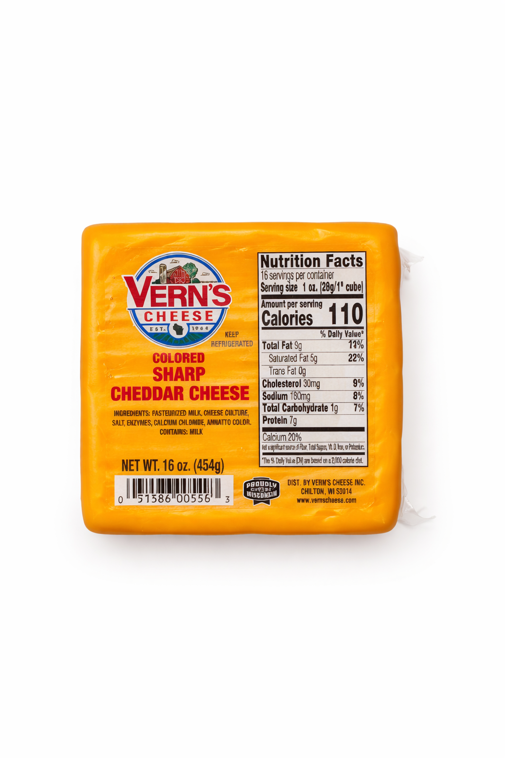 Vern's Sharp Cheddar Cheese 1lb