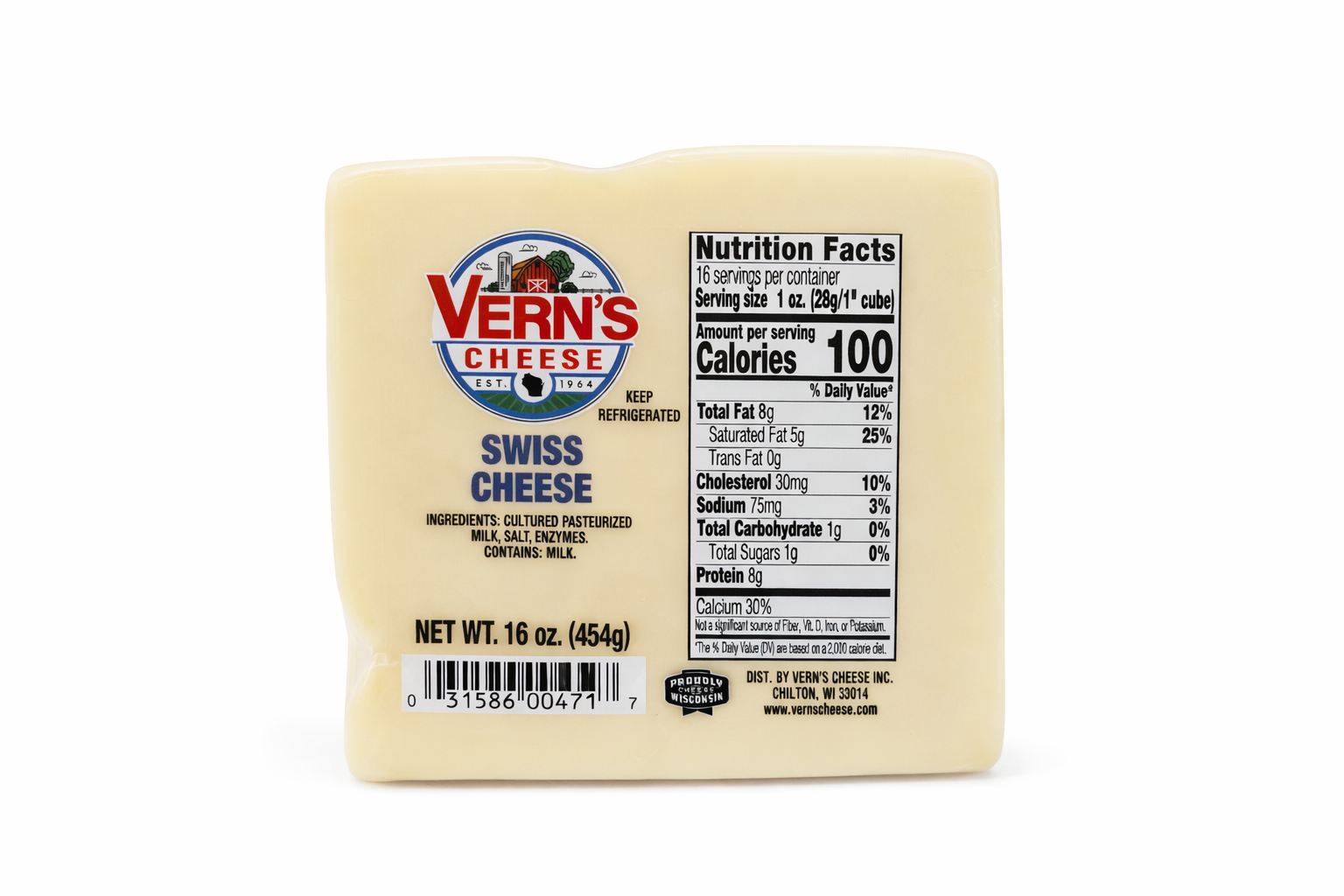 Vern's Swiss Cheese 1 lb