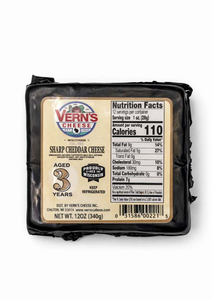 Vern's 3 Year Aged Cheddar Cheese 12oz