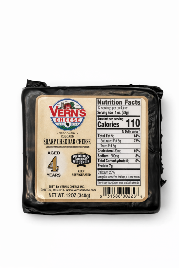 Vern's 4 Year Aged Cheddar Cheese 12oz