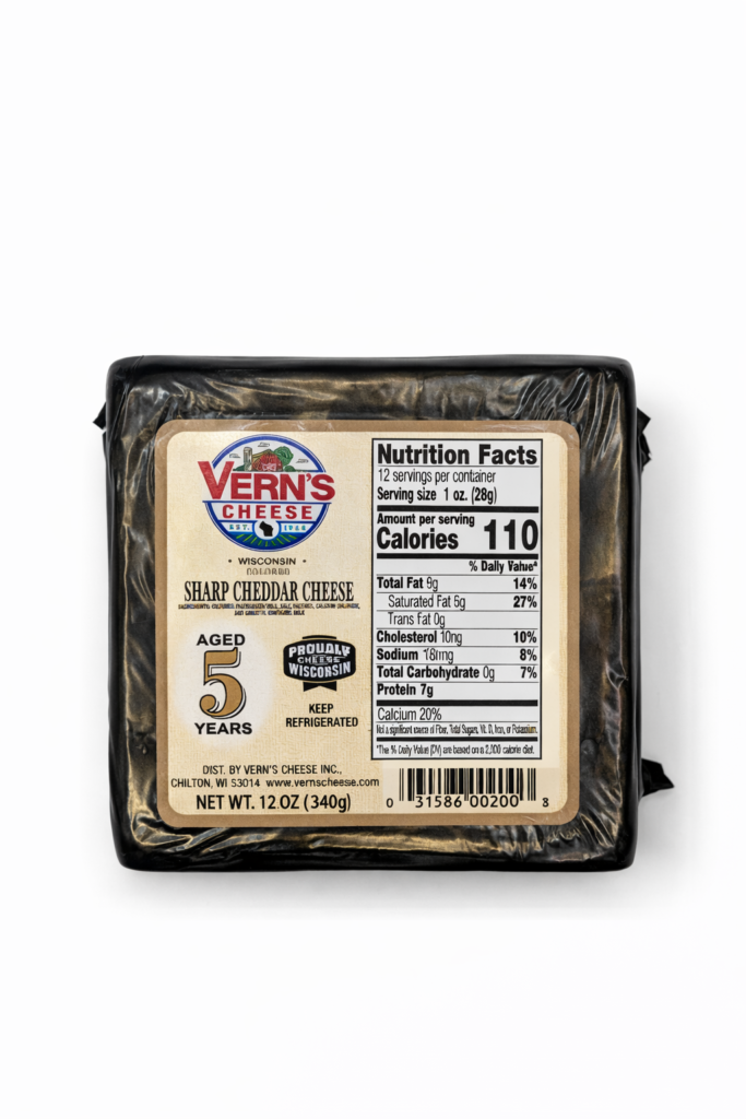Vern's 5 Year Aged Cheddar Cheese 12oz