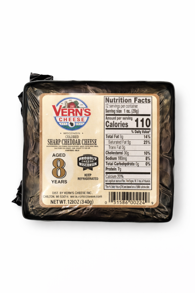 Vern's 8 Year Aged Cheddar Cheese 12oz