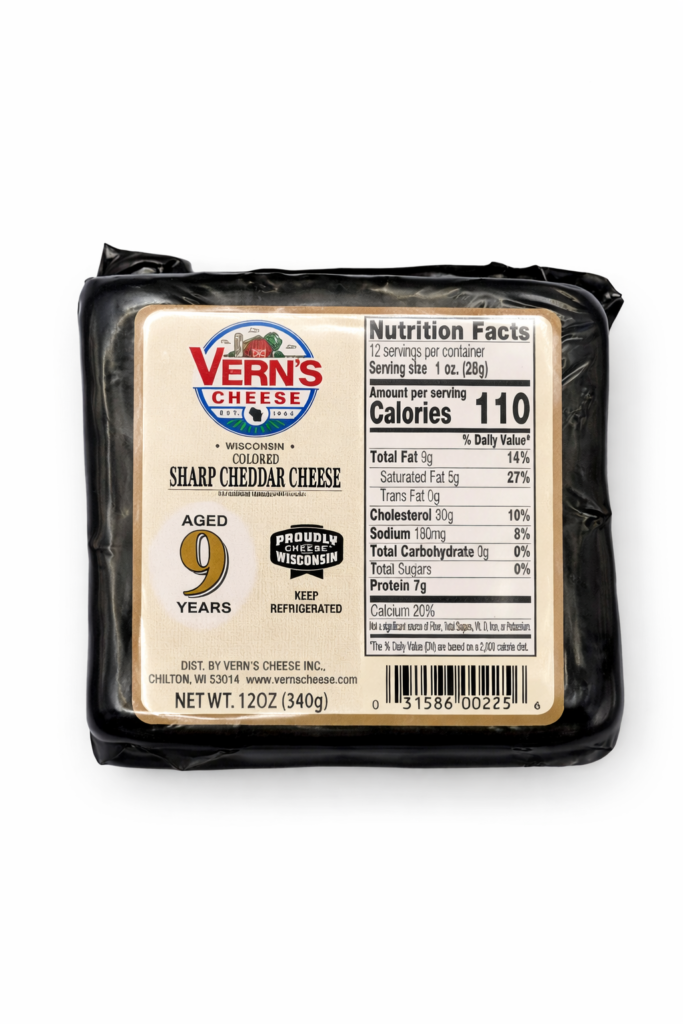 Vern's 9 Year Aged Cheddar Cheese 12oz
