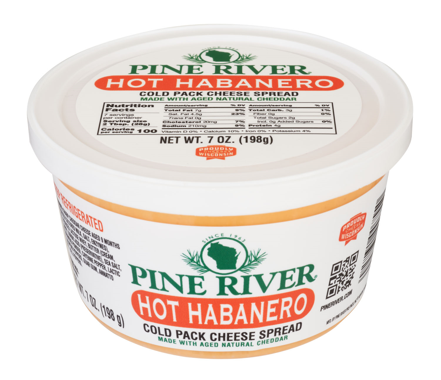 Pine River Hot Habanero Cheese Spread 7oz